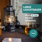 Feuerhand LED Laterne Baby Special 276 mit langer Leuchtdauer und Akku für stimmungsvolles Licht.