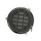 tragbarer Grill Atago Black von oben mit perforiertem Grillrost.