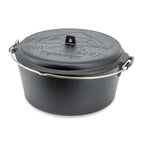 gusseisen feuertopf für abenteuerküche mit Deckel und robustem Design für Herd, Grill oder offenes Feuer
