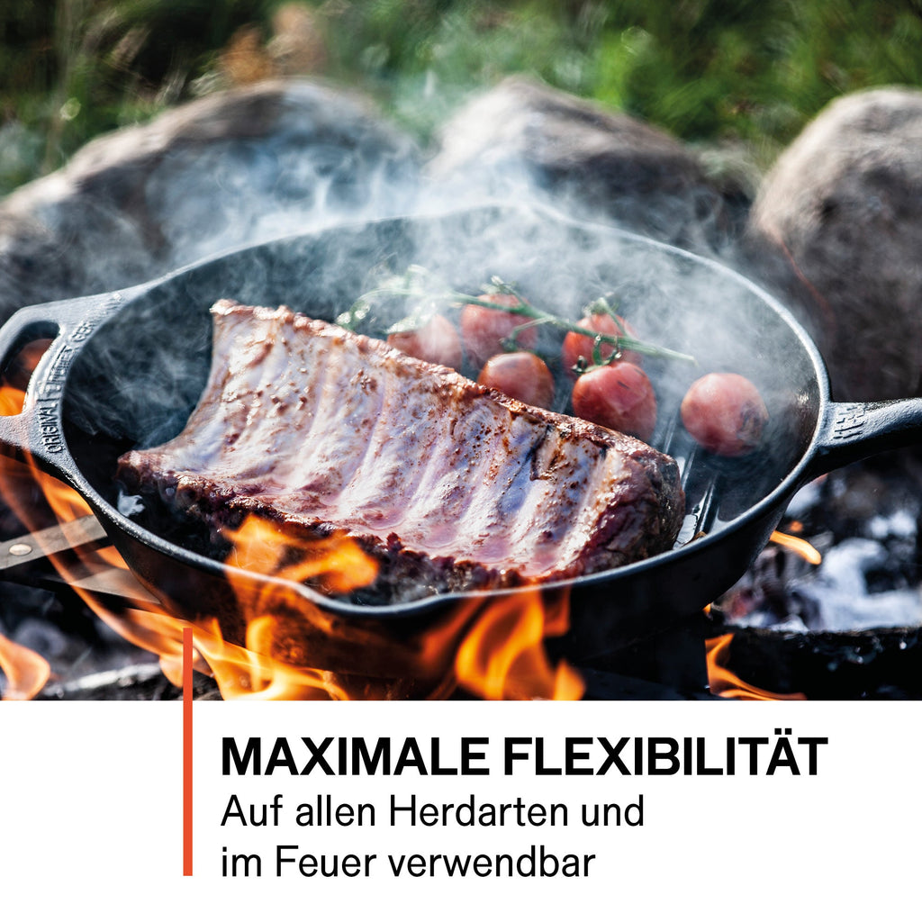 Grill-Feuerpfanne mit Stiel