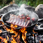 Grill-Feuerpfanne mit Stiel
