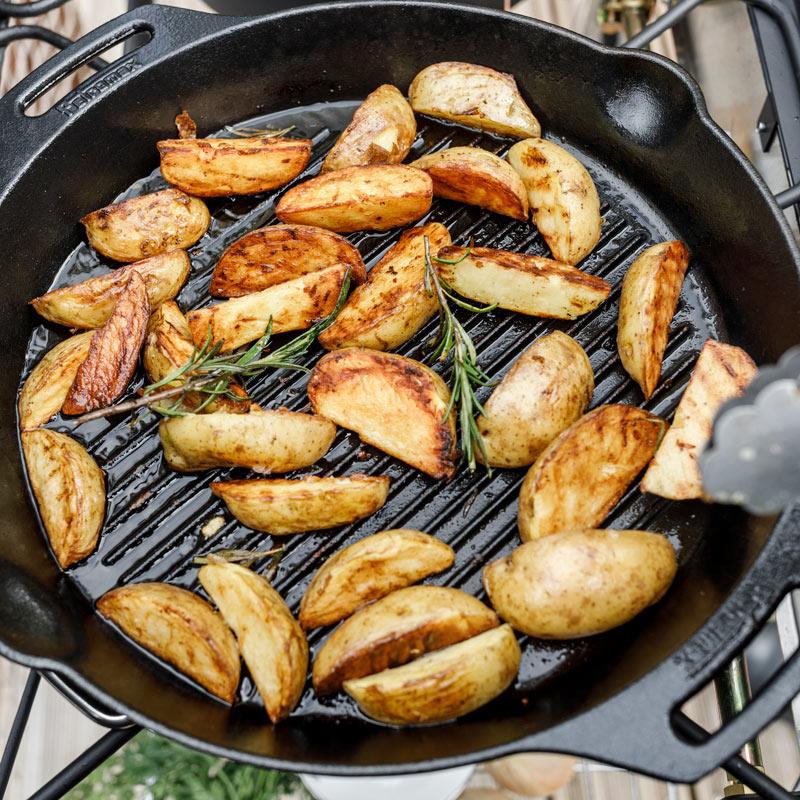 Grill-Feuerpfanne mit Henkel
