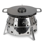 Atago Grillplatte auf einem eleganten Grillgerät mit Edelstahl-Design und Plancha-Oberfläche für vielseitigen Grillgenuss.