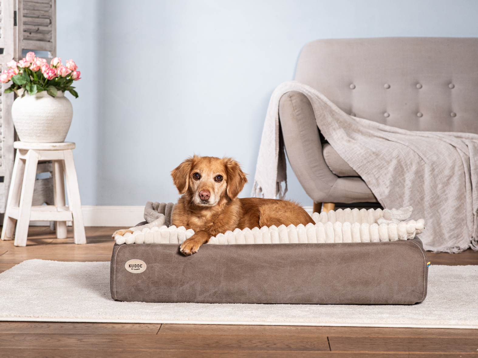 Hundebett KUDDE veganes Wildleder