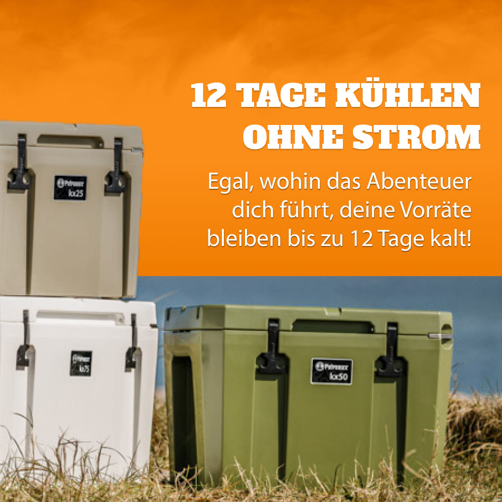 Kühlbox KX50 inkl. Sitzkissen, Korb & Trennbrett, olivcool