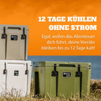 Kühlbox KX50 inkl. Sitzkissen, Korb & Trennbrett, olivcool