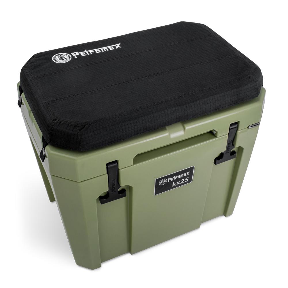 Kühlbox KX25 inkl. Sitzkissen, Korb & Trennbrett, oliv