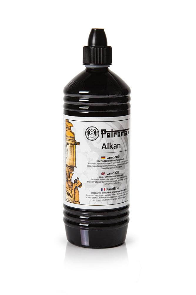 Alkan 1-Liter-Flasche, geruchsfreies Lampenöl für Petromax, hoher Reinheit für sauberes Brennen.
