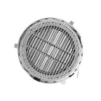 tragbarer Atago Grill für Outdoor, runder Grillrost aus Edelstahl, ideal für Camping und Grillabenteuer.