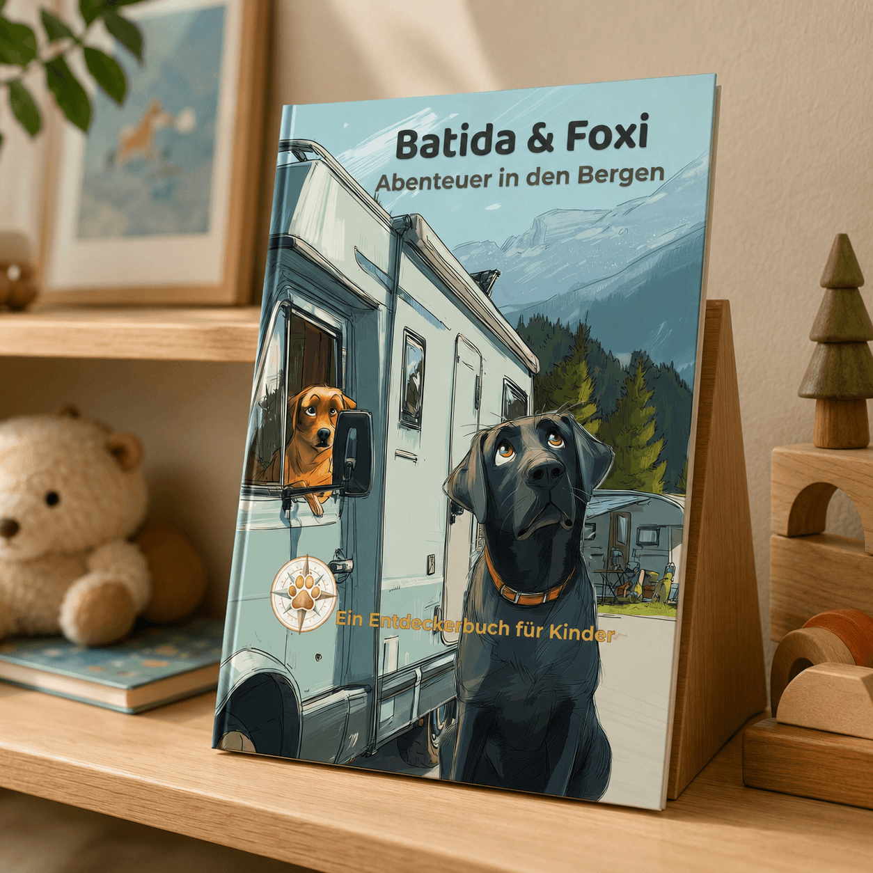 Batida & Foxi Kinderbuch – Abenteuer in den Bergen, ein spannendes Kinderbuch über Labradore in Tirol.