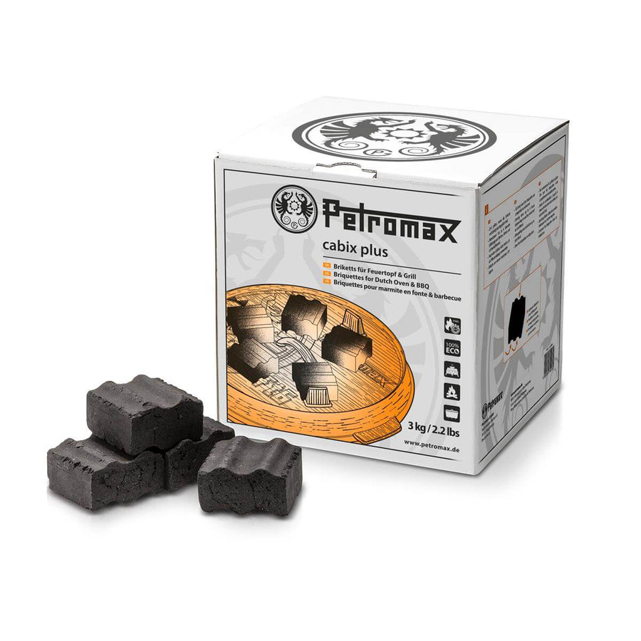 Cabix Plus Briketts Feuertopf und Grill von Petromax, perfekte Brennstoffwahl für Grill und Kochen.