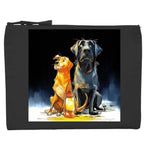 Federmäppchen Kinder – Batida & Foxi Pencil Case featuring two cartoon dogs with a lantern on a black background.