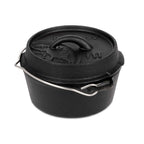 Feuertopf (Dutch Oven) von Petromax aus Gusseisen, ideal für Kochen am offenen Feuer und im Garten.
