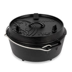 Petromax Feuertopf (Dutch Oven) aus Gusseisen, 4.5 ft / 3.5L Topf, ideal für 2-5 Personen zum Kochen am offenen Feuer.
