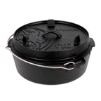 Feuertopf (Dutch Oven) von Petromax, 5.5L Gusseisen Topf für Kochen am offenen Feuer, perfekt für 4-8 Personen.