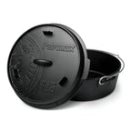Petromax Feuertopf (Dutch Oven) mit Gusseisen-Deckel für das Kochen am offenen Feuer
