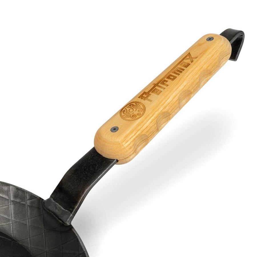 Holzgriff schmiedeeiserne Pfannen mit ergonomischem Design und sicherem Magnetverschluss