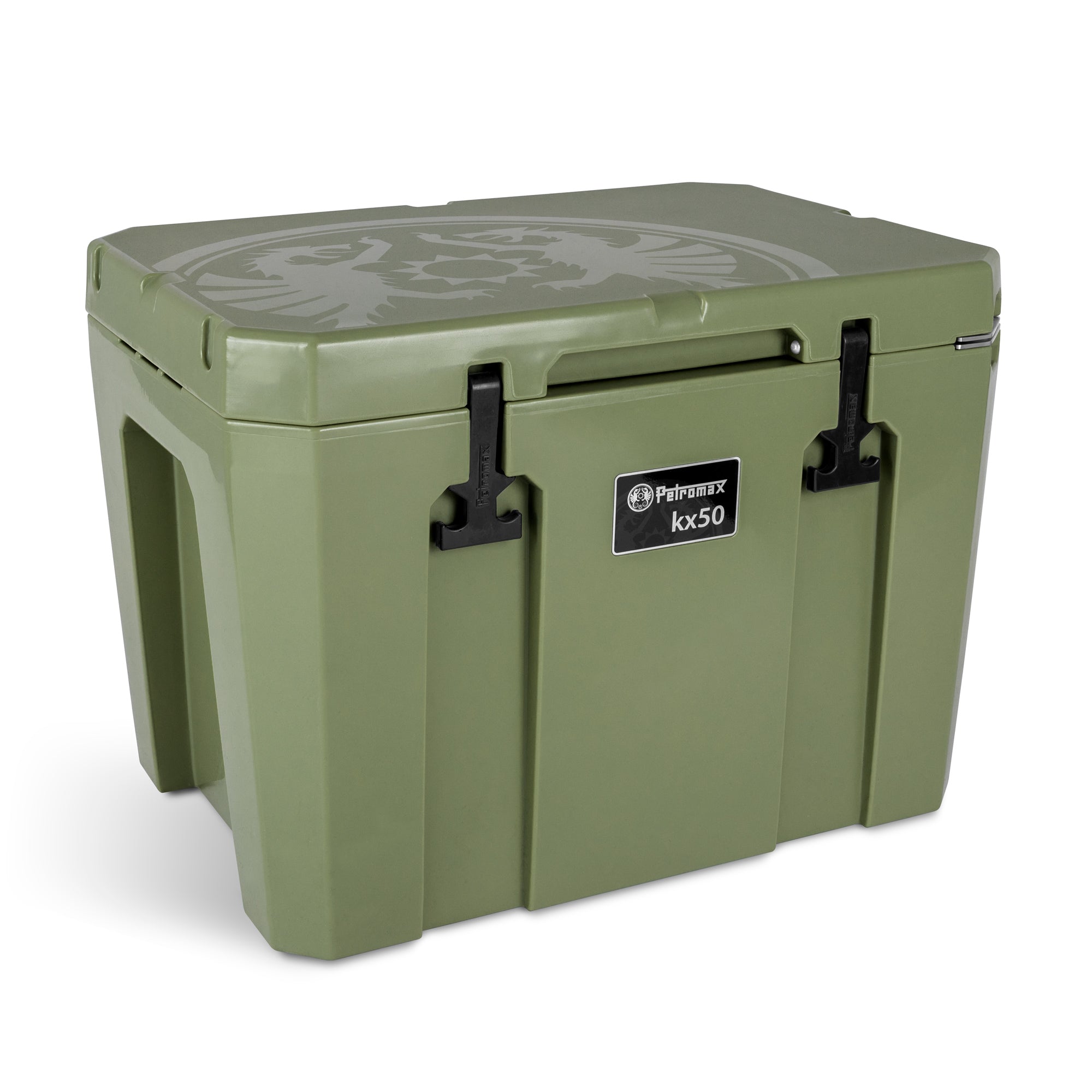 Kühlbox KX50 inkl. Sitzkissen, Korb & Trennbrett, olivcool