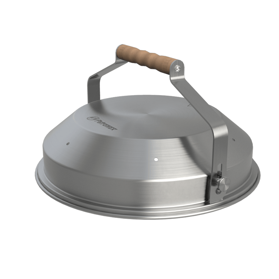 Edelstahl Grillhaube für Atago von Petromax, ideal zum Grillen und Backen im Freien.