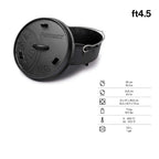 Feuertopf (Dutch Oven) von Petromax, Gusseisen, 35 L, ideal für Kochen am offenen Feuer.