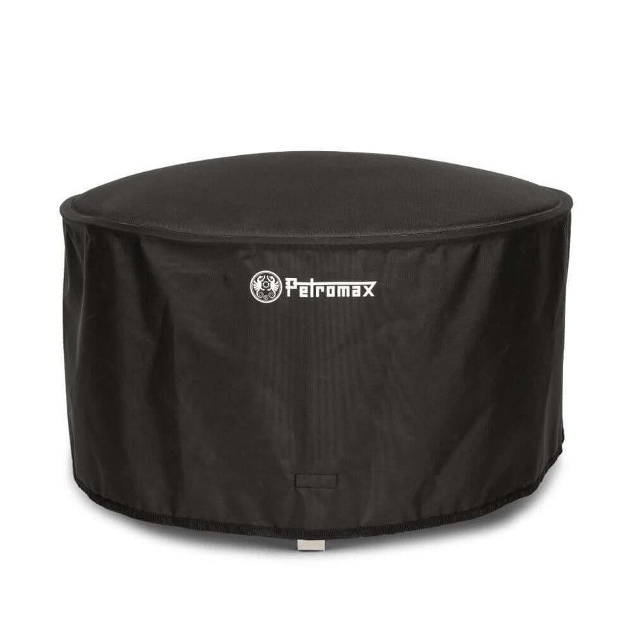 Abdeckhaube für Tyropit in schwarz mit Petromax Logo, schützende kuppelförmige Konstruktion.